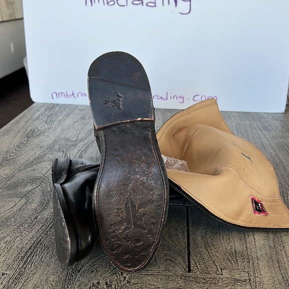 Designer Frye The Frye Company black/brown 7B cowboy riding boots - Picture 16 of 16